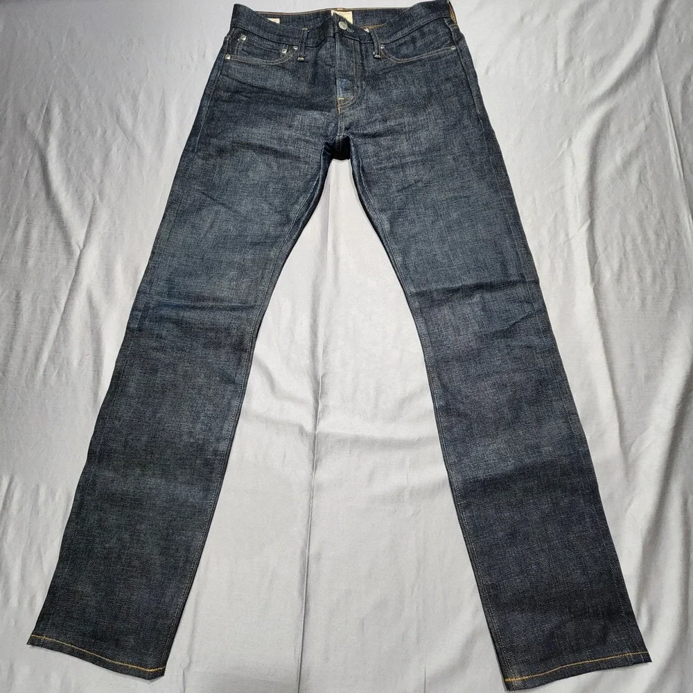 J.Crew Every Stitch Considered 770 Straight Fit Selvedge Jeans Indigo Blue 33x32